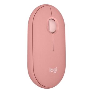 1 Logitech Mouse Bluetooth Pebble Mouse 2 M350s Rosado