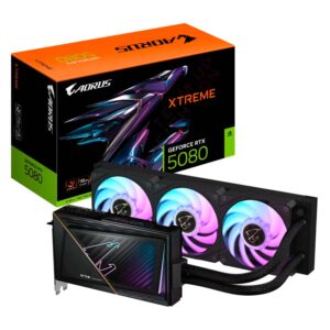 1 Tarjeta de Video Gigabyte Aorus GeForce RTX 5080 Xtreme Waterforce 16G DDR7