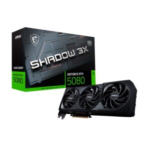 1 Tarjeta de Video MSI GeForce RTX 5080 16G SHADOW 3X OC GDDR7