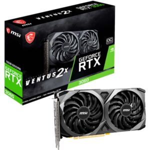 1 Tarjeta de video MSI GeForce RTX 3060 VENTUS 2X 12G OC