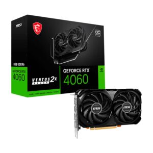 1 Tarjeta de Video MSI GeForce RTX 4060 Ventus 2X Black 8G OC