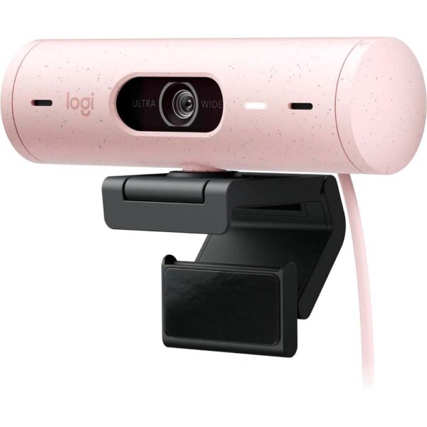 1 Cámara Web Logitech Brio 500, Full HD 1080p Rosa
