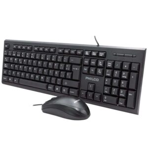1 Kit Teclado + Mouse Philco K4500 USB alámbrico