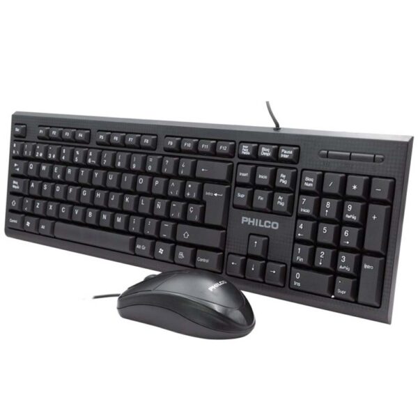 1 Kit Teclado + Mouse Philco K4500 USB alámbrico