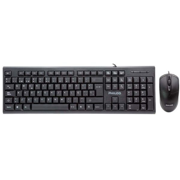 2 Kit Teclado + Mouse Philco K4500 USB alámbrico