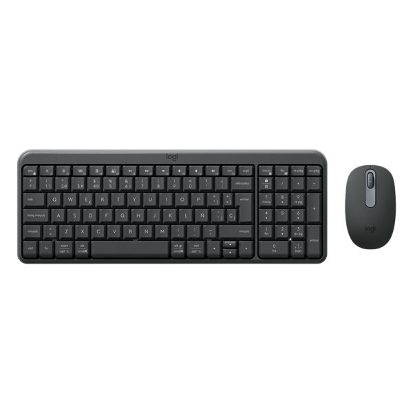 1 Combo Teclado Mouse Logitech MK250 Bluetooth Wireless Español Grafito