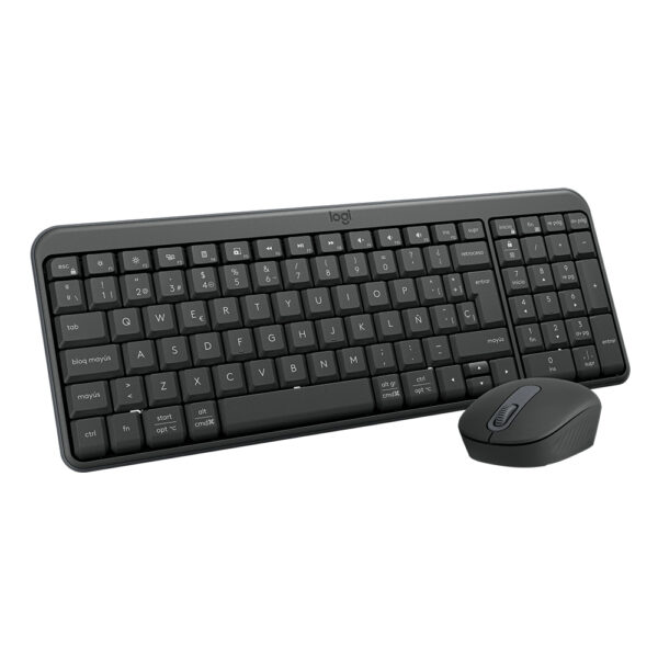 2 Combo Teclado Mouse Logitech MK250 Bluetooth Wireless Español Grafito